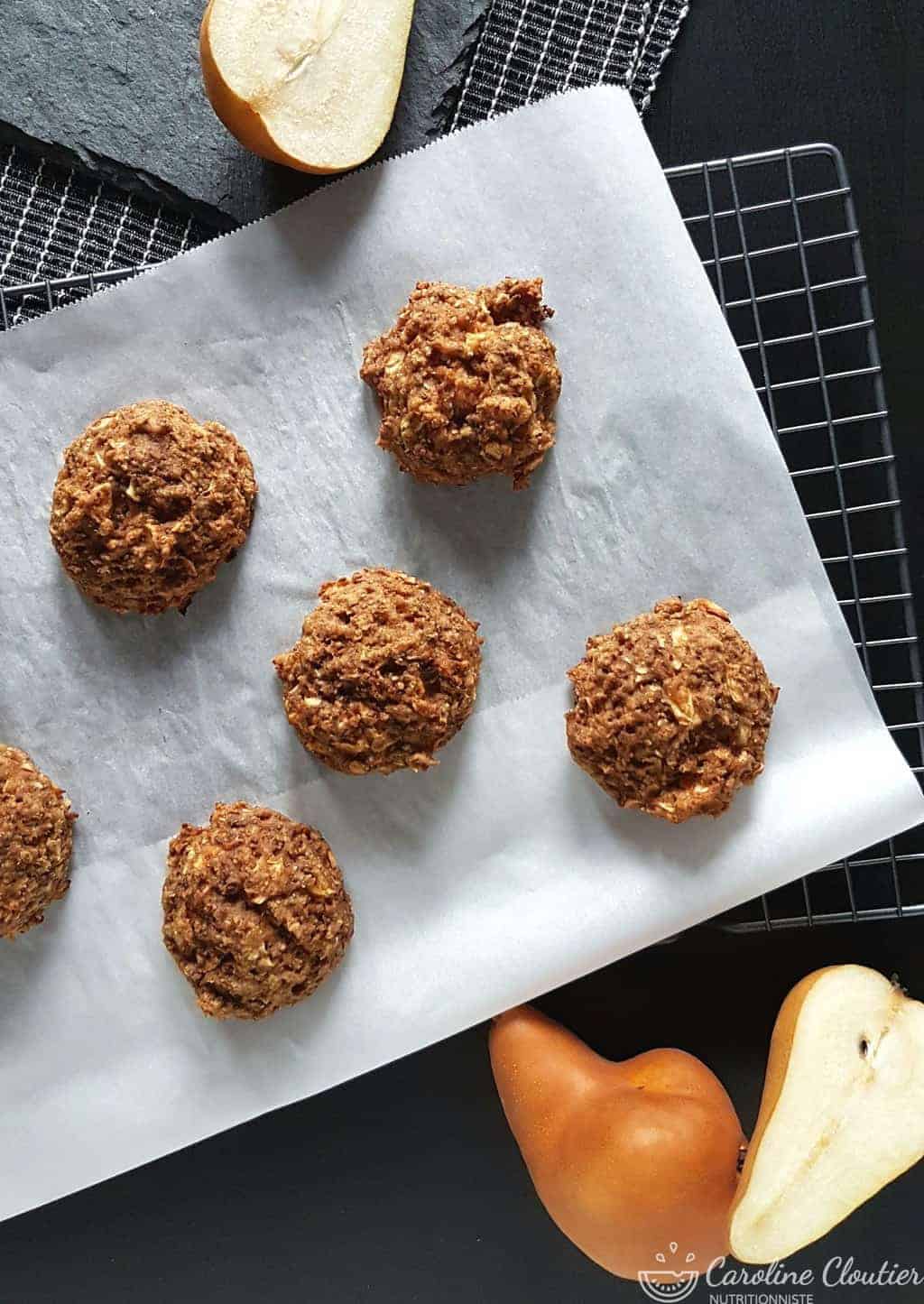 Galettes aux poires et aux dattes