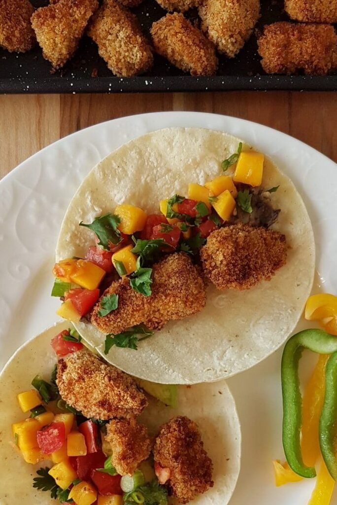 Tacos festifs au tofu pané