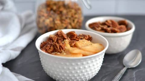 Gruau aux pommes et pacanes