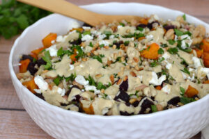 Salade d'automne à la courge rôtie et betteraves
