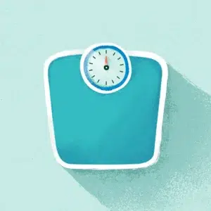Illustration d'une balance pour aborder le poids santé et poids naturel