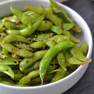 Edamames lime, gingembre et sésame (en cosse)